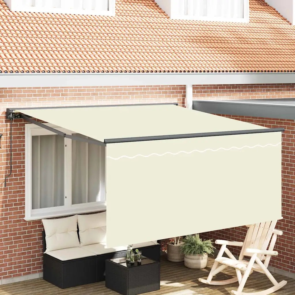 vidaXL Tenda Retrattile Crema 300 x 250 cm Tessuto