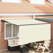 vidaXL Tenda Retrattile Crema 300 x 250 cm Tessuto