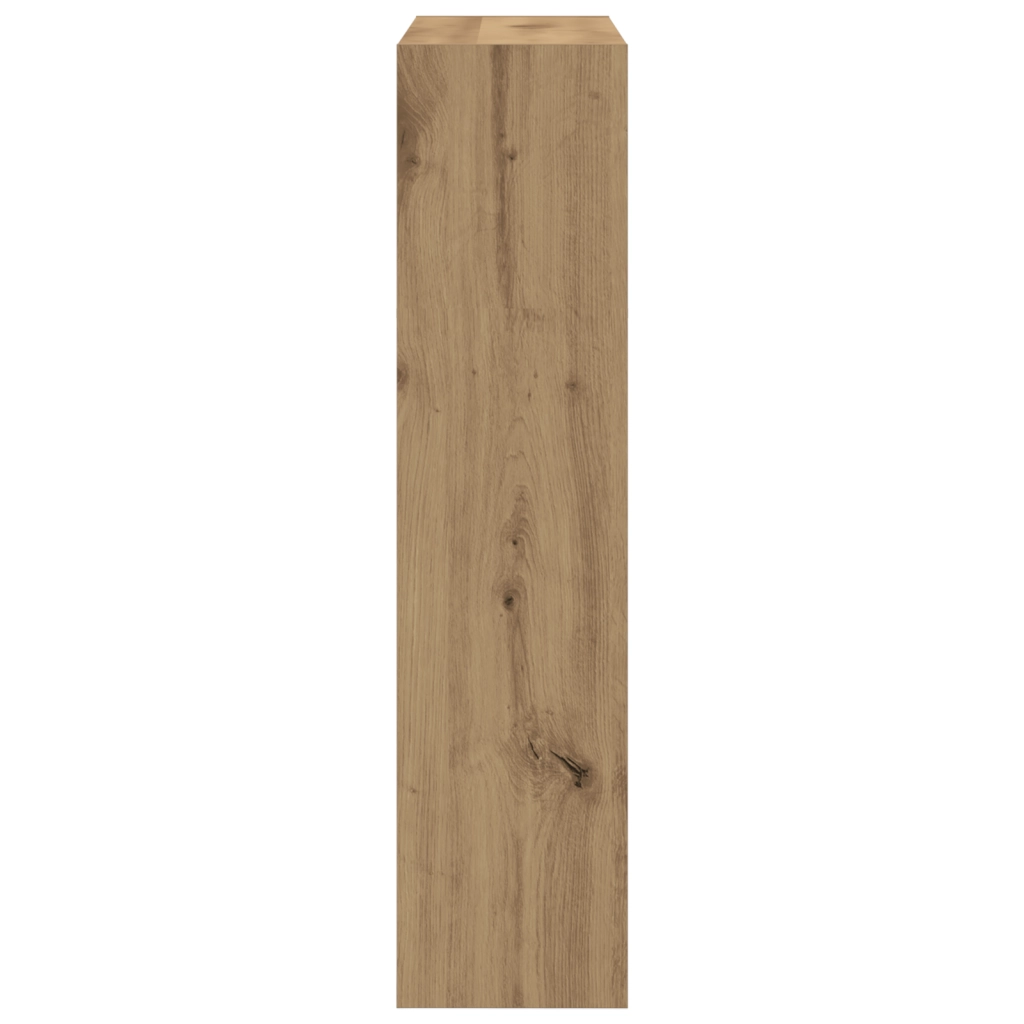Mobile per scarpe  con cassetto a ribalta in rovere affumicato 80x21x87,5 cm
