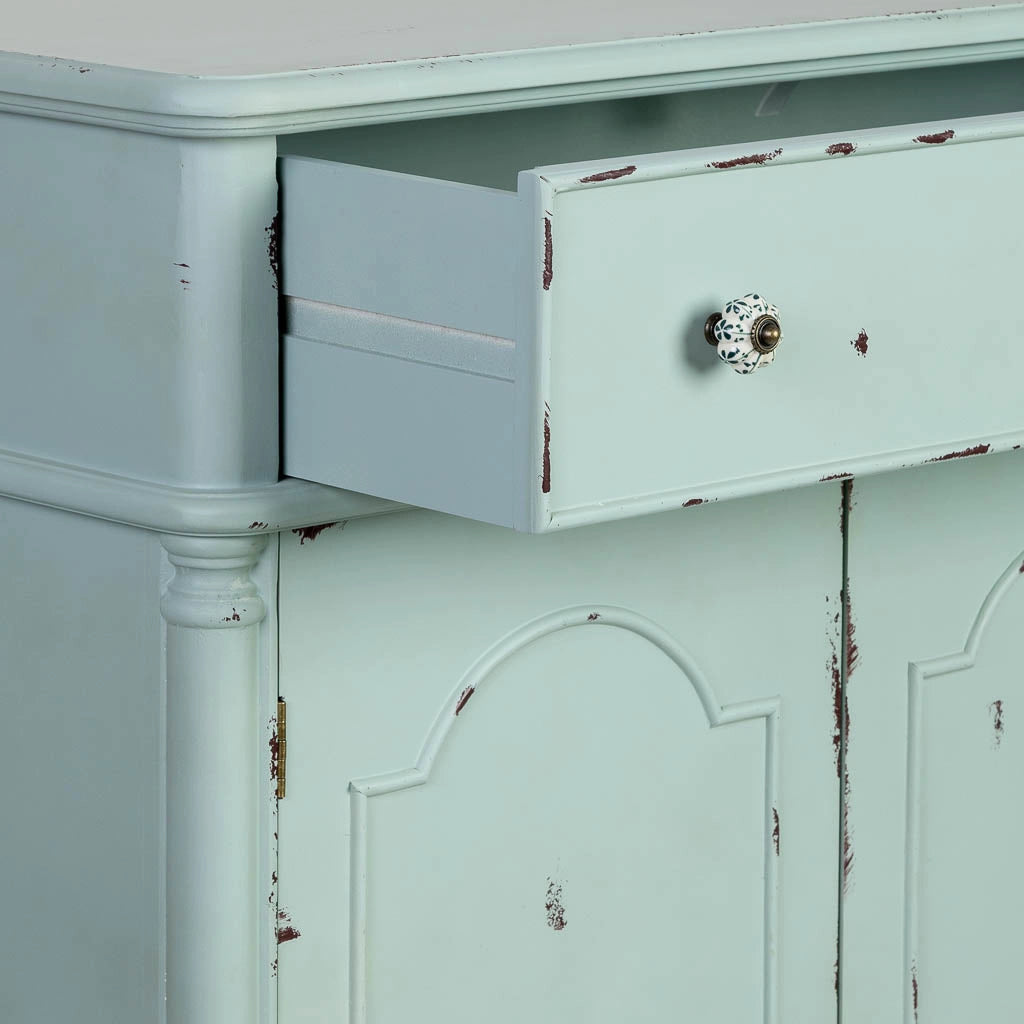 Mobile da ingresso in legno con 2 ante e 1 cassetto 80x38x110,5h cm