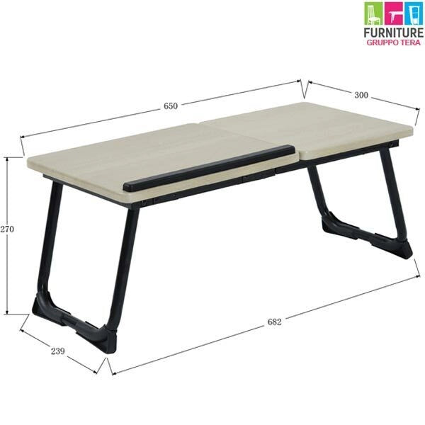 Tavolino Vassoio da Letto Divano per Notebook PC Laptop Pieghevole Leggio 65x30