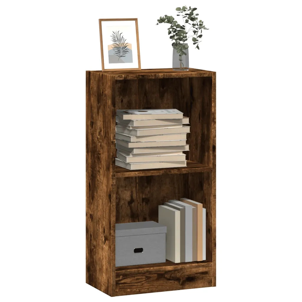 Libreria-Scaffale per Libri-Mobile di Stoccaggio Rovere Fumo 40x24x76 cm in Truciolato