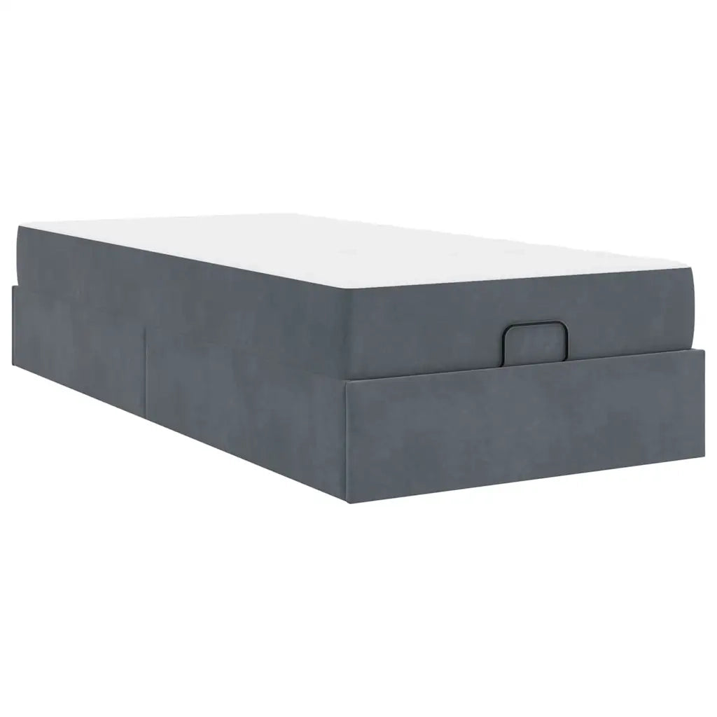vidaXL Struttura del letto Grigio scuro 90 x 200 cm Velluto