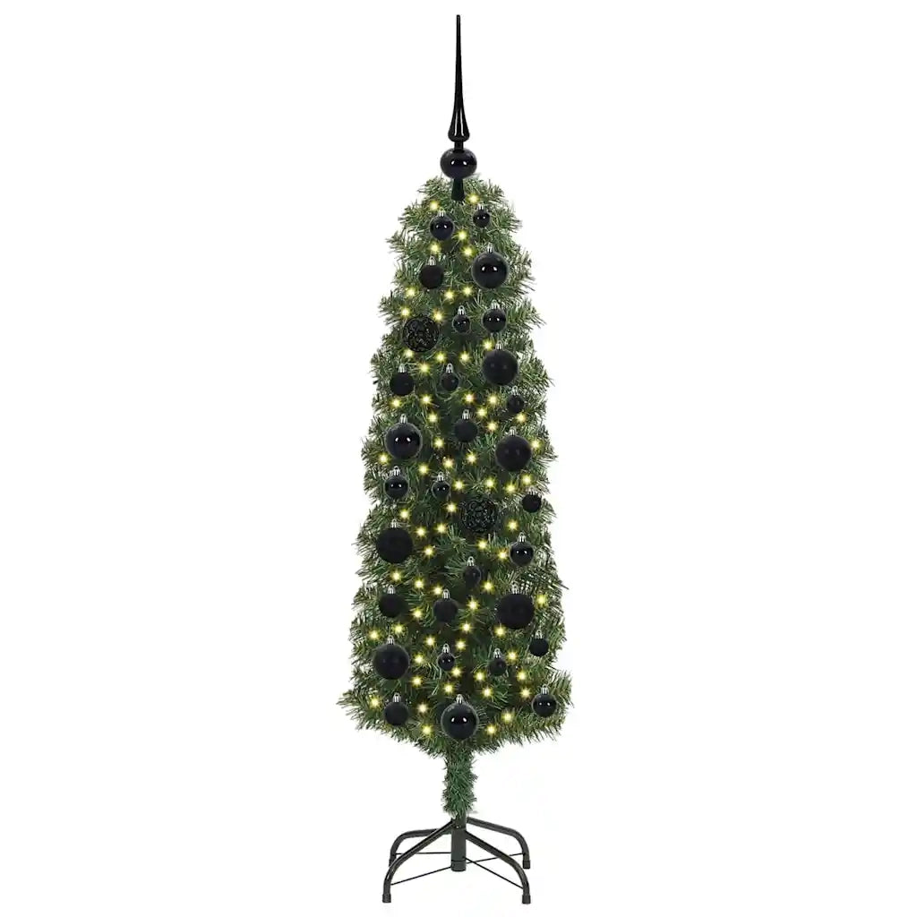 Albero di Natale | Decorazioni natalizie artificiale con 150 LED Verde 120 cm