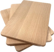Plank di legno grezzo, tavolo da colazione in beugo naturale, 22 x 14 x 1 cm (lot da 3)