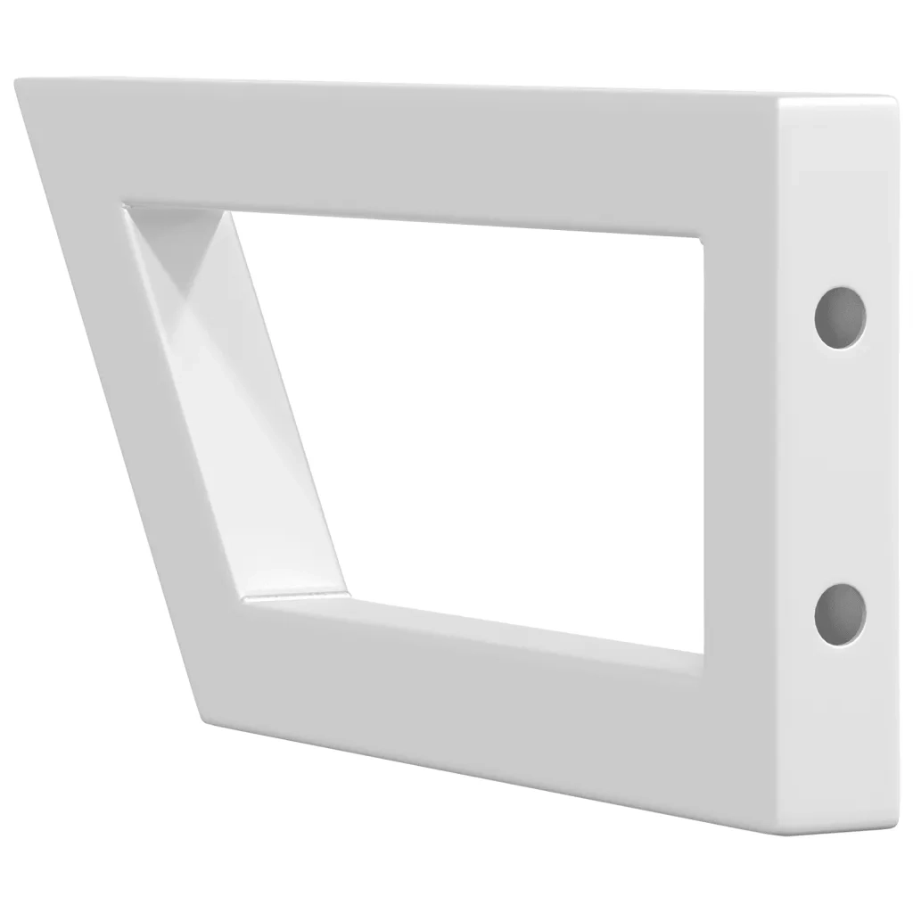 Reggimensole per Lavabo 2 pz-Supporti per mensole a muro Bianche Trapezio in Acciaio 792157