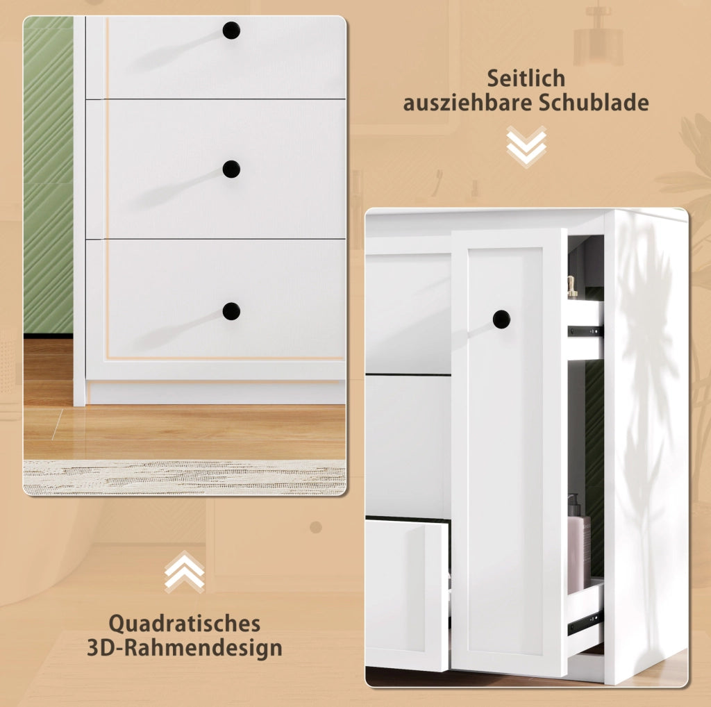 Mobile bagno con lavabo integrato, bianco, 76 x 46 x 82 cm
