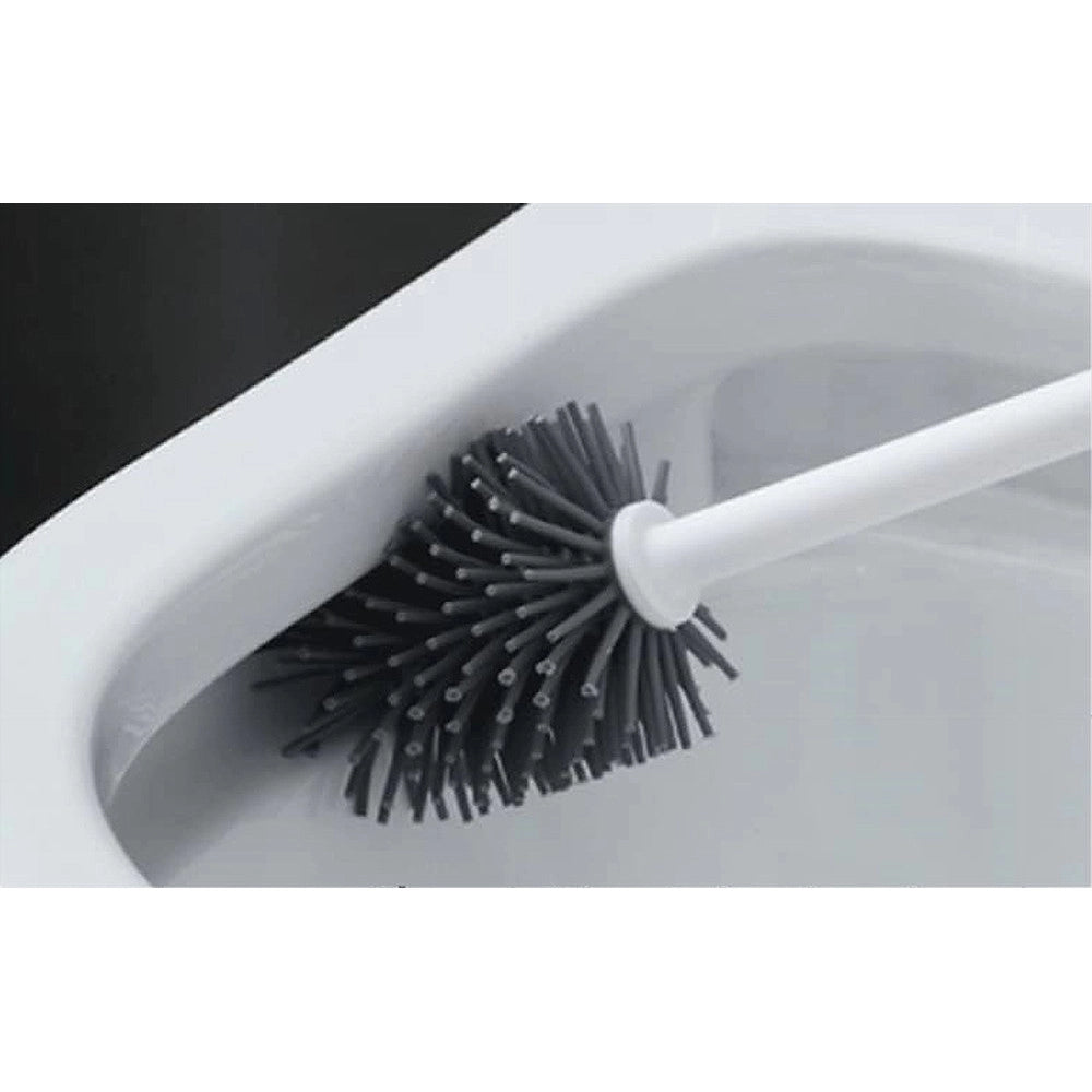 Trade Shop - Scopino Wc Setole In Silicone Plastica Spazzola Ricambio Pulizia Profonda 87619 -