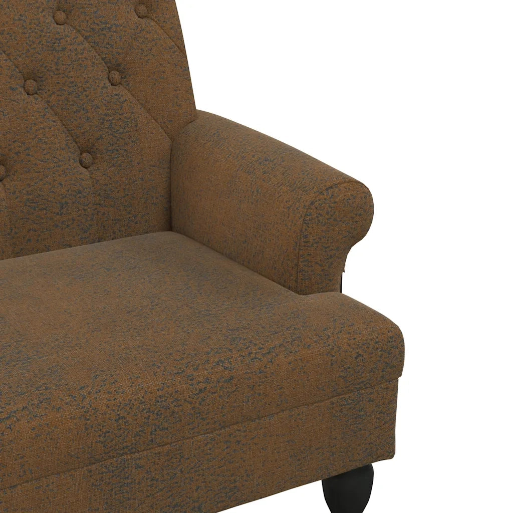 Panca con Schienale Marrone 120x62x75,5 cm in Scamosciato CFW2285287