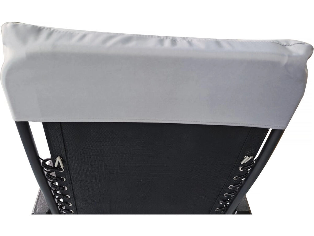 Cuscino per poltrona da giardino in tessuto "Romy" - 164 x 52 x 10 cm - Grigio chiaro