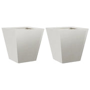 2 pz Fioriere | Cassetta per fiori | Vaso da Giardino 30x30x30 cm in Acciaio Zincato