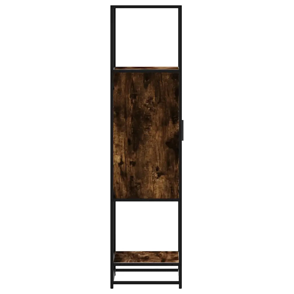 Credenza Rovere Fumo 35,5x35x139 cm Legno Multistrato Metallo 849036