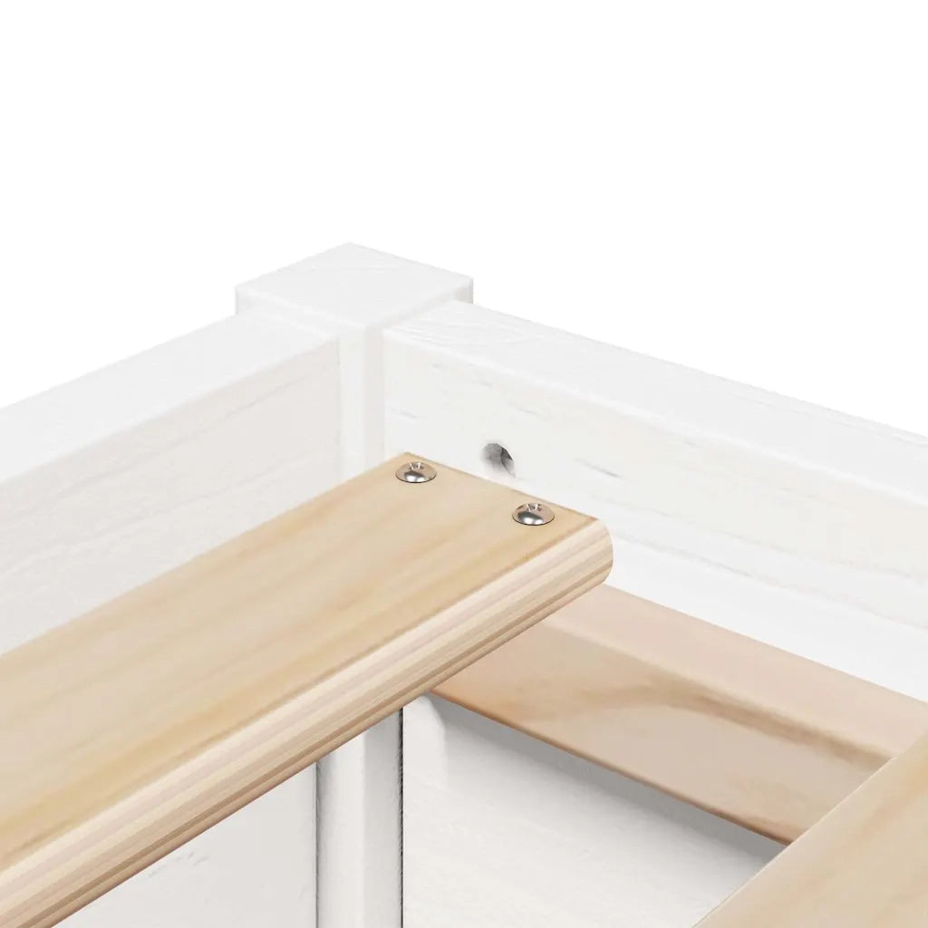 Letto senza Materasso Bianco 90x200 cm Legno Massello di Pino