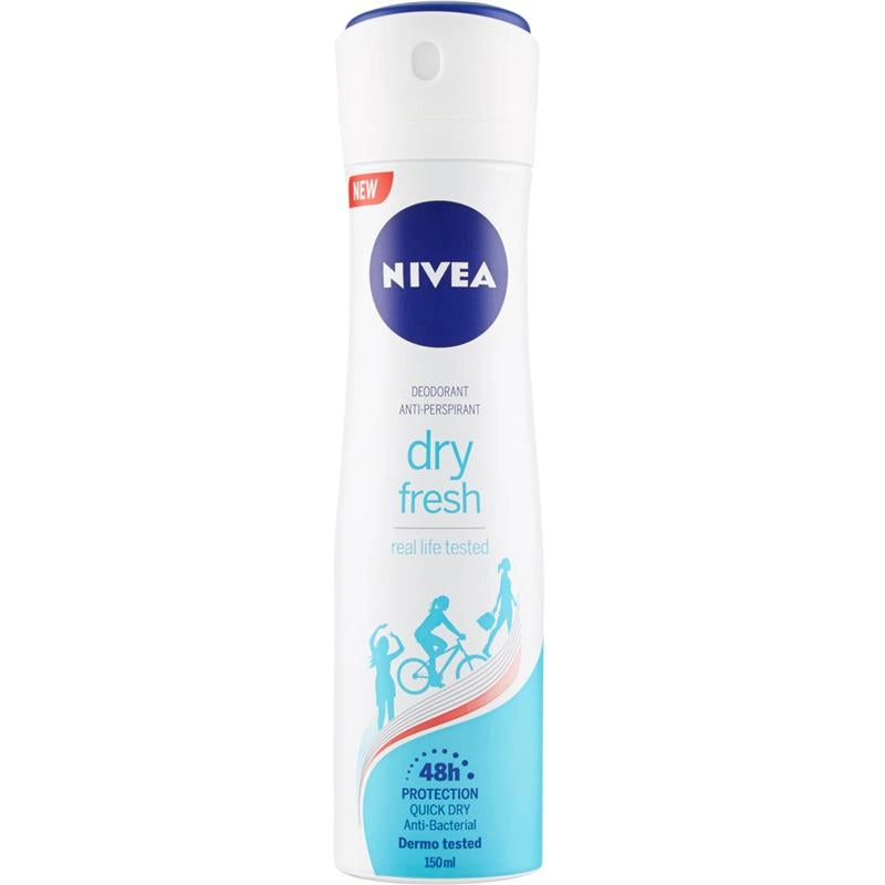NIVEA DEODORANTE SPRAY 150ML DRY FRESH 48H DI PROTEZIONE DERMATOLOGICAMENTE TESTATO 150 ML