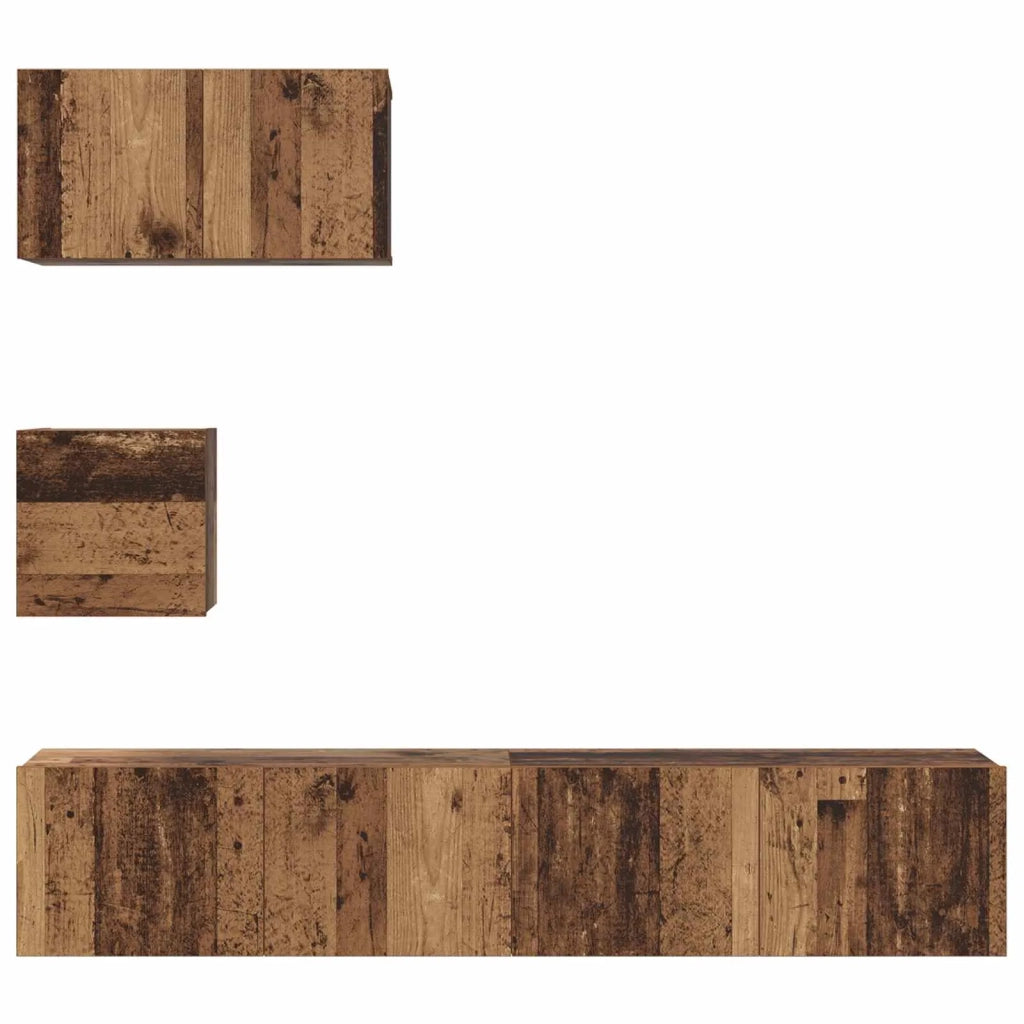 Set mobile TV 3 pcs Legno vecchio Legno multistrato 3393138