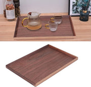 Servizio da tavola 40x30x3 cm - Tavolo di servizio rettangolare in legno - Noce nero - Decorativo - Colazione in camera - Tavolo per snack