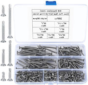 Set di viti autoalimentanti in acciaio inossidabile con testa a trapano - 7 misure - viti in legno viti metalliche incastrate - M4.2 * 13-50mm