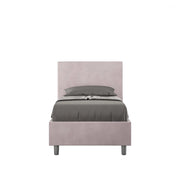 Letto imbottito Singolo 80x210 cm Adele - Contenitore,Glicine,Microfibra