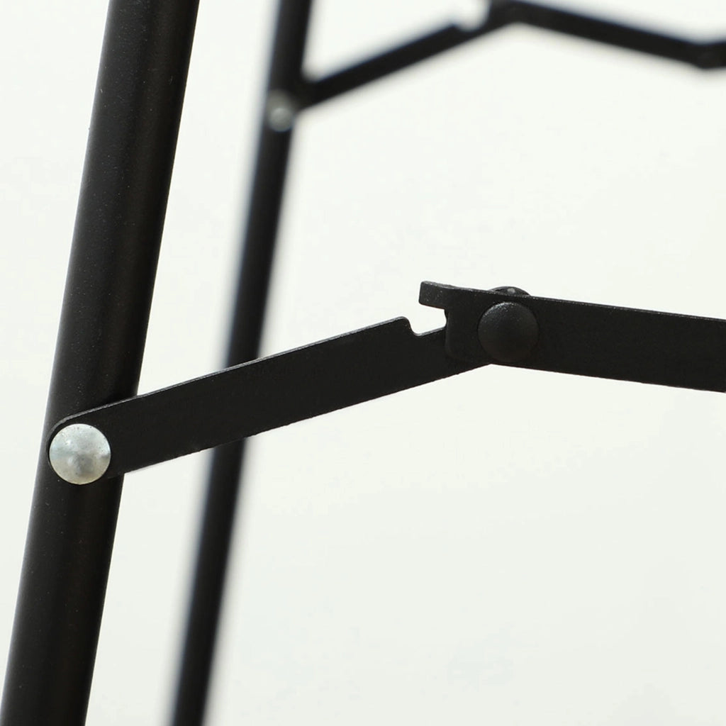 Specchio intero 150 x 50 cm nero con supporto, design ad arco, vetro con pellicola di sicurezza, da terra o a parete