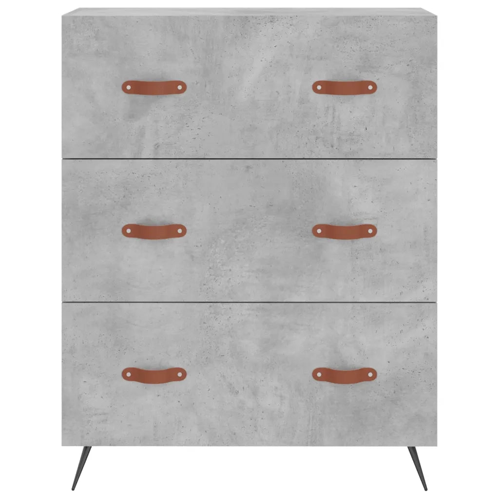 Credenza-Buffet-Armadio da cucina Grigio Cemento 69,5x34x180 cm in Legno Multistrato 823296