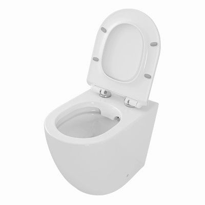 Wc filomuro Rimless in ceramica bianco lucido serie Tokyo