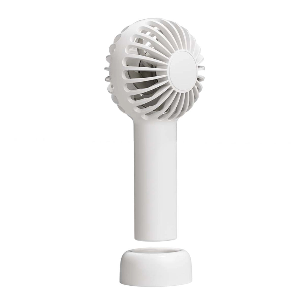 Mini Ventilatore Portatile 3 Velocità Ricaricabile con Supporto Rimovibile Bianco BigBen