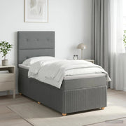 Letto box spring con materasso Grigio Scuro 100 x 200 cm 3454327