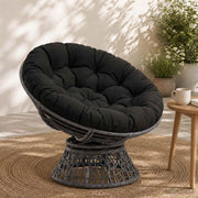 Cuscino per Sedia Papasan VIANEN 100% Poliestere Nero 953957