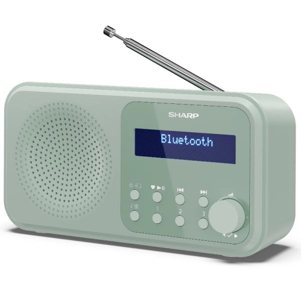 Sharp tokyo dr-p420(gn) - radio digitale portatile - dab/dab+ - lcd monocromatico - bluetooth 5.0 - green - SHADRP420GN