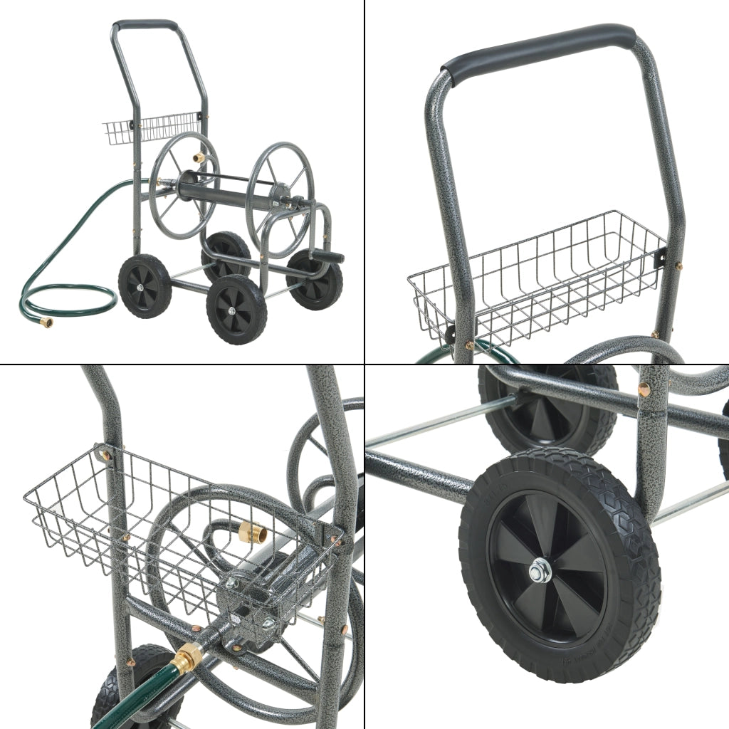 Carrello Avvolgitubo Gelibolu in Acciaio 84 x 48 x 93 cm pro.tec