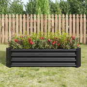 Letto da Giardino - Elevato - Acciaio Antracite - Inox - Kit di Costruzione