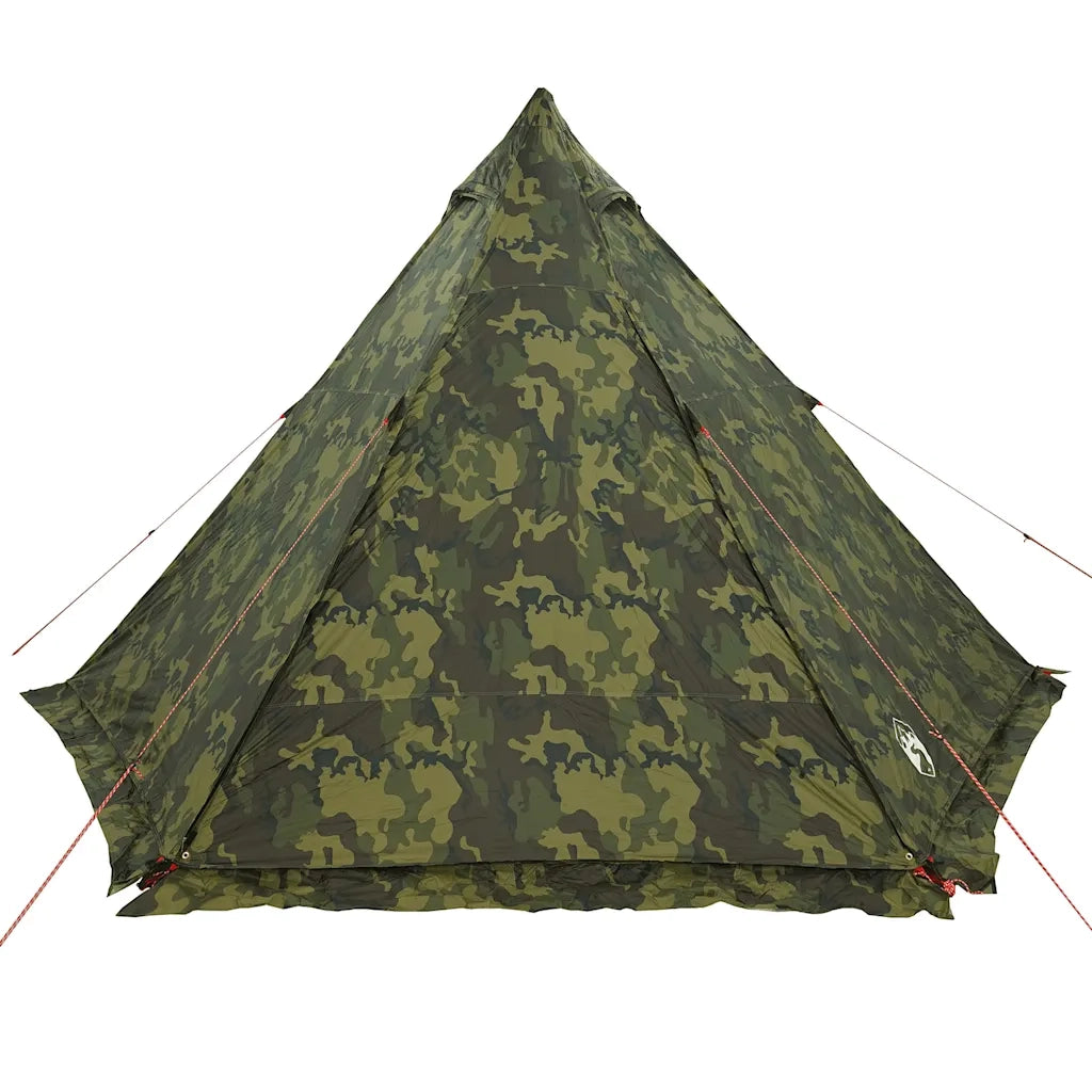 vidaXL Tenda Familiare Tipi per 6 Persone Mimetica Impermeabile