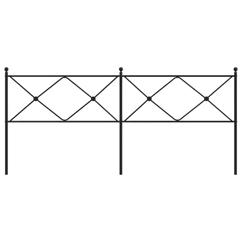 Testiera di Ricambio in Metallo Nero 193 cm 376539