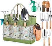 Kit di taglio per giardinaggio a prova di ruggine - 9 pezzi con cesoie e borsa di trasporto