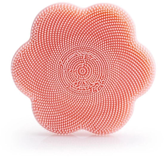 Spazzola per doccia in silicone a forma di fiore con appoggio in silicone, spazzola per la pelle con corpo morbido