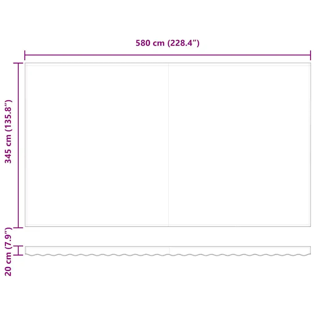 Telo di ricambio per tenda da sole Grigio chiaro 580 x 345 cm 42000595