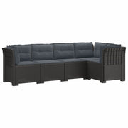 Divano da Giardino 5 Posti con Cuscini Stile Rattan PP 3444065