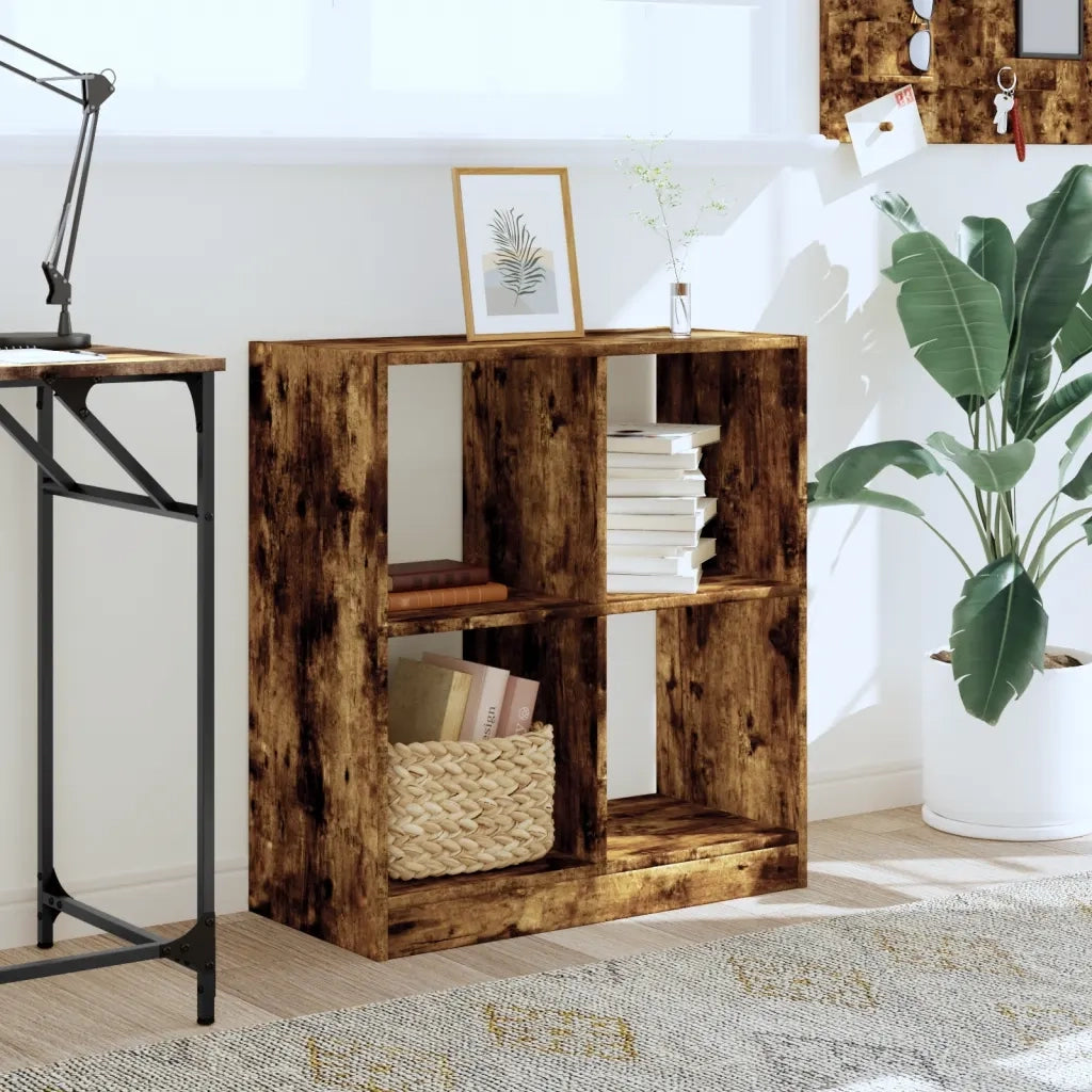 vidaXL Libreria Rovere Fumo 68,5x32x75 cm in Legno Multistrato