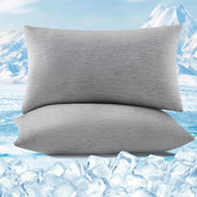 Federe Cuscino Rinfrescanti 2 Pezzi, Doppia Faccia Termo-Regolante con Tecnologia Arc-Chill, Federe Antisudore Notte, Zip Nascosta e Tessuto Traspirante, Lavabile in Lavatrice 50x70 cm Grigio