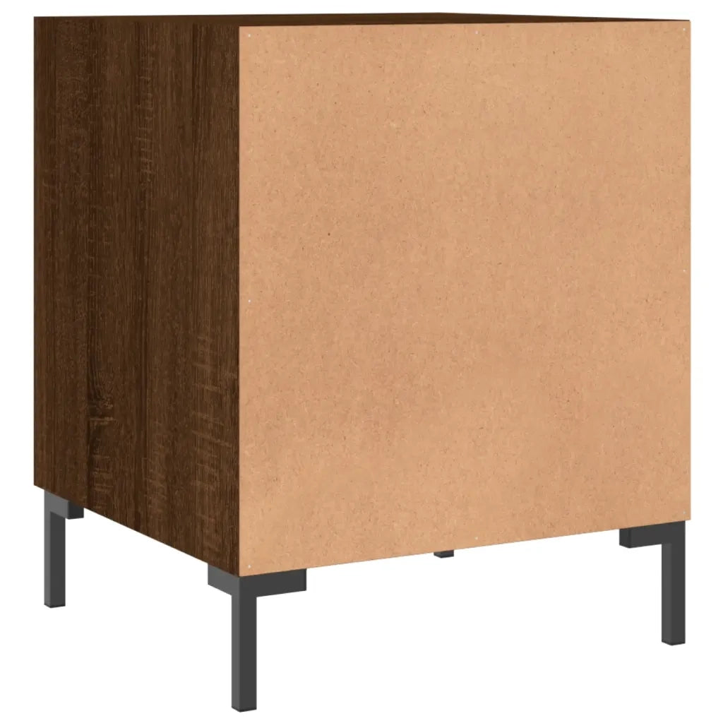 Comodini 2 pz-Set di 2 Tavolino da notte Rovere Marrone 40x40x50 cm in Legno Multistrato 559395