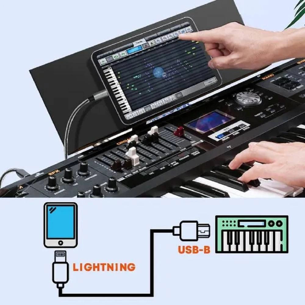 Trade Shop - Cavo Da Lightning A Usb Type-b Per Stampante Pianoforte Elettronico 1.5mt Ip8820 -