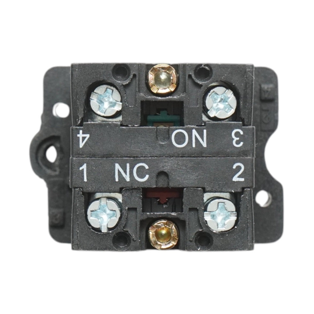 Pulsante bianco con ritorno 1NO+1NC, 400V/10A, LAY5 Breckner Germany