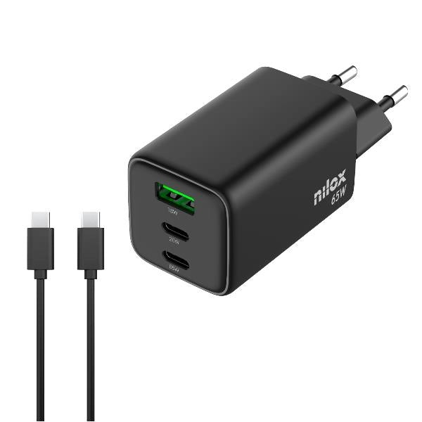 Caricatore  gan  65w  3  porte - NXGANUSBC65