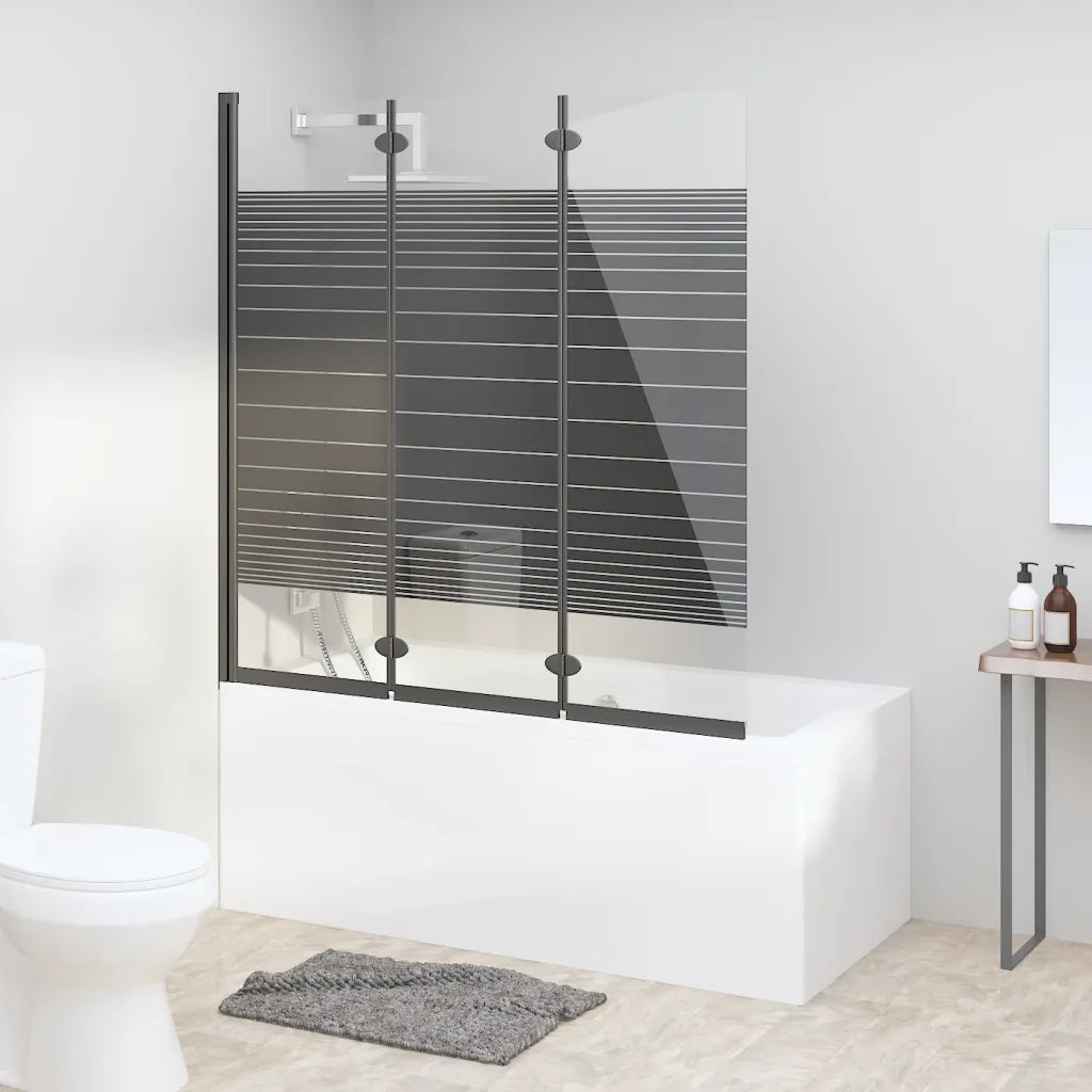 Box Doccia Pieghevole 3 Pannelli 130x130 cm in ESG Nero CFW9012550