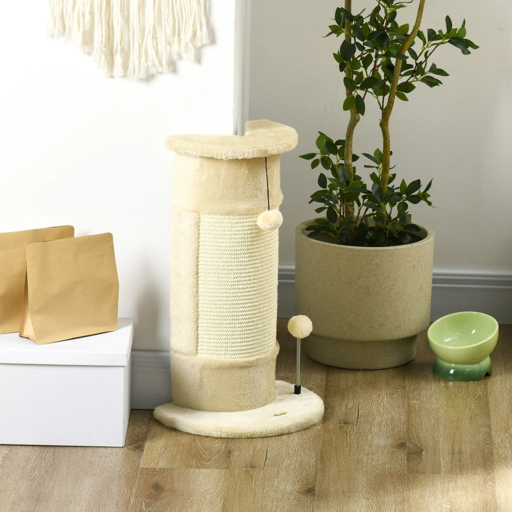 Tiragraffi per Gatti con Palline ¨C zephmum ¨C 34x25.5x58cm Beige
