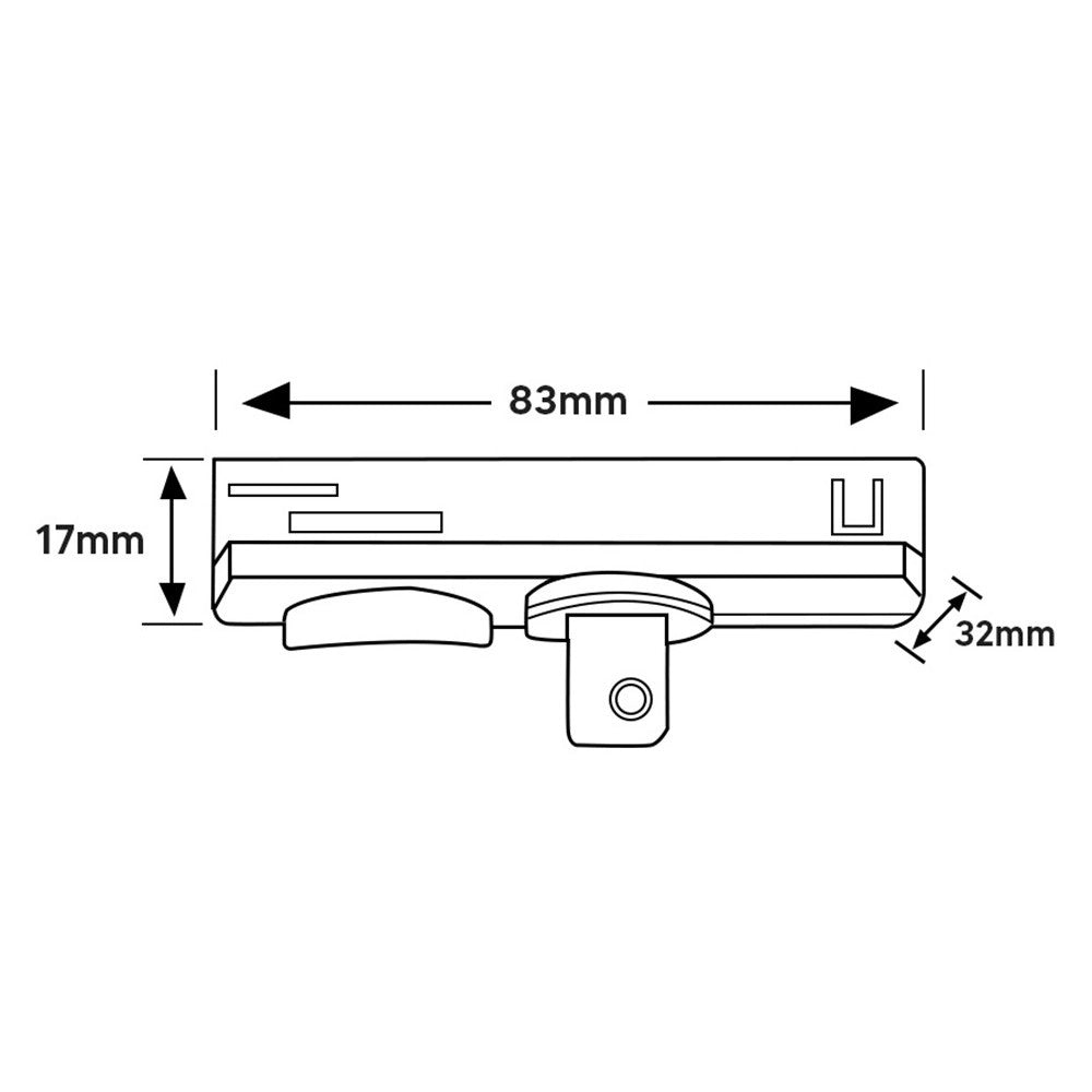 Trade Shop - Connettore Adattatore Porta Lampadario A Sospensione Per Binario Monofase Pista-ca-n -