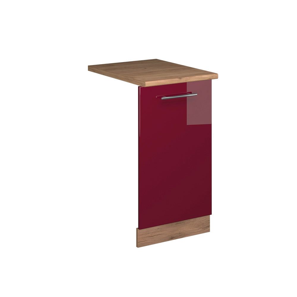 Vicco Pannello frontale della lavastoviglie Rosso bordeaux lucido 45 cm , PL Rovere