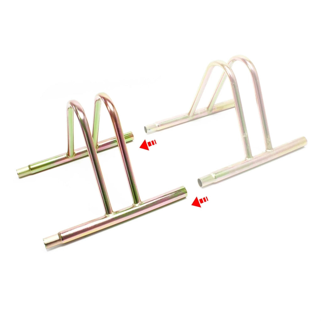 Portabici da terra per 1 bicicletta 39,5 cm argento montaggio a parete acciaio zincato pratico portabici da garage 16_0001495
