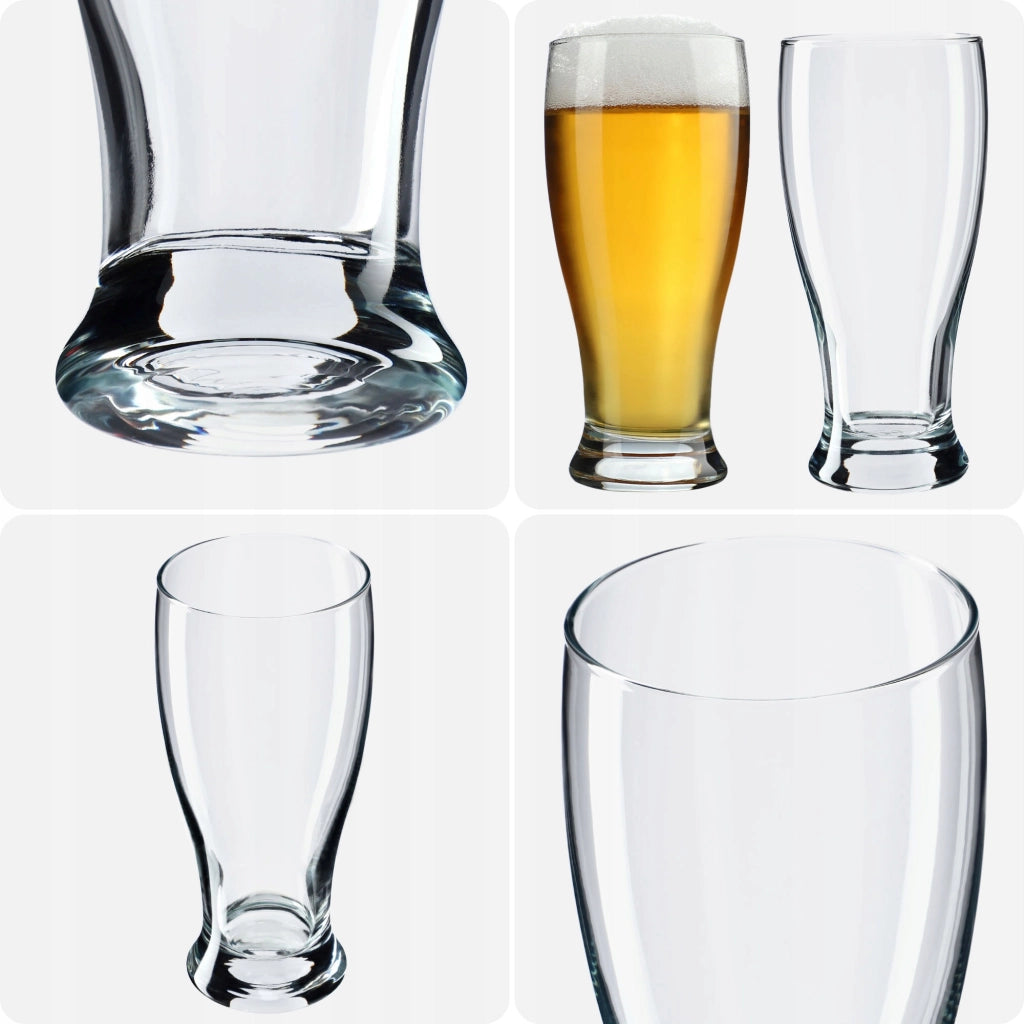 Set di 6 boccali da birra KADAX da 565 ml (0,5 l), in vetro, formato grande, idea regalo.