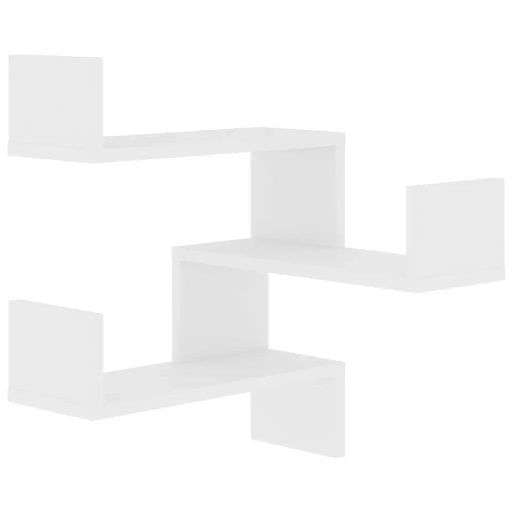 Scaffale Parete Angolo Bianco 40x40x50 cm in Legno Multistrato 807223